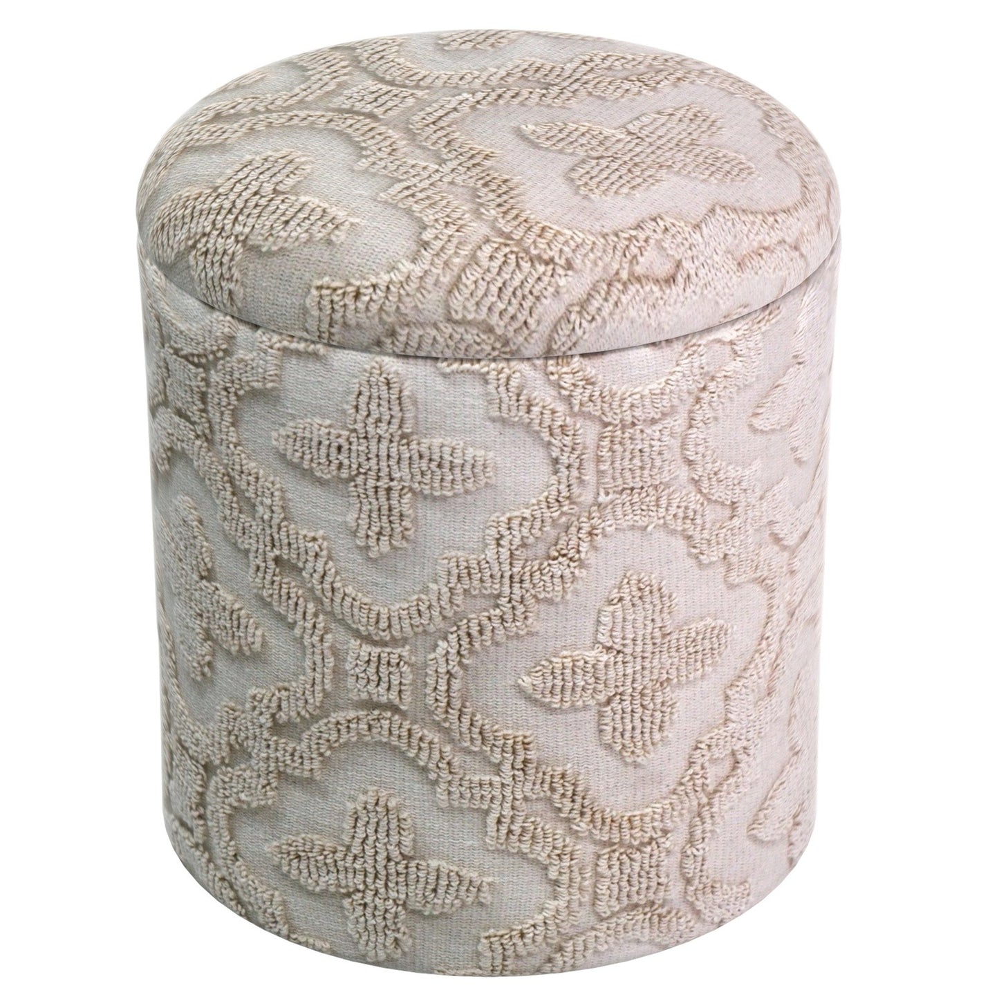 Magnolia Round Storage Ottoman Ivory