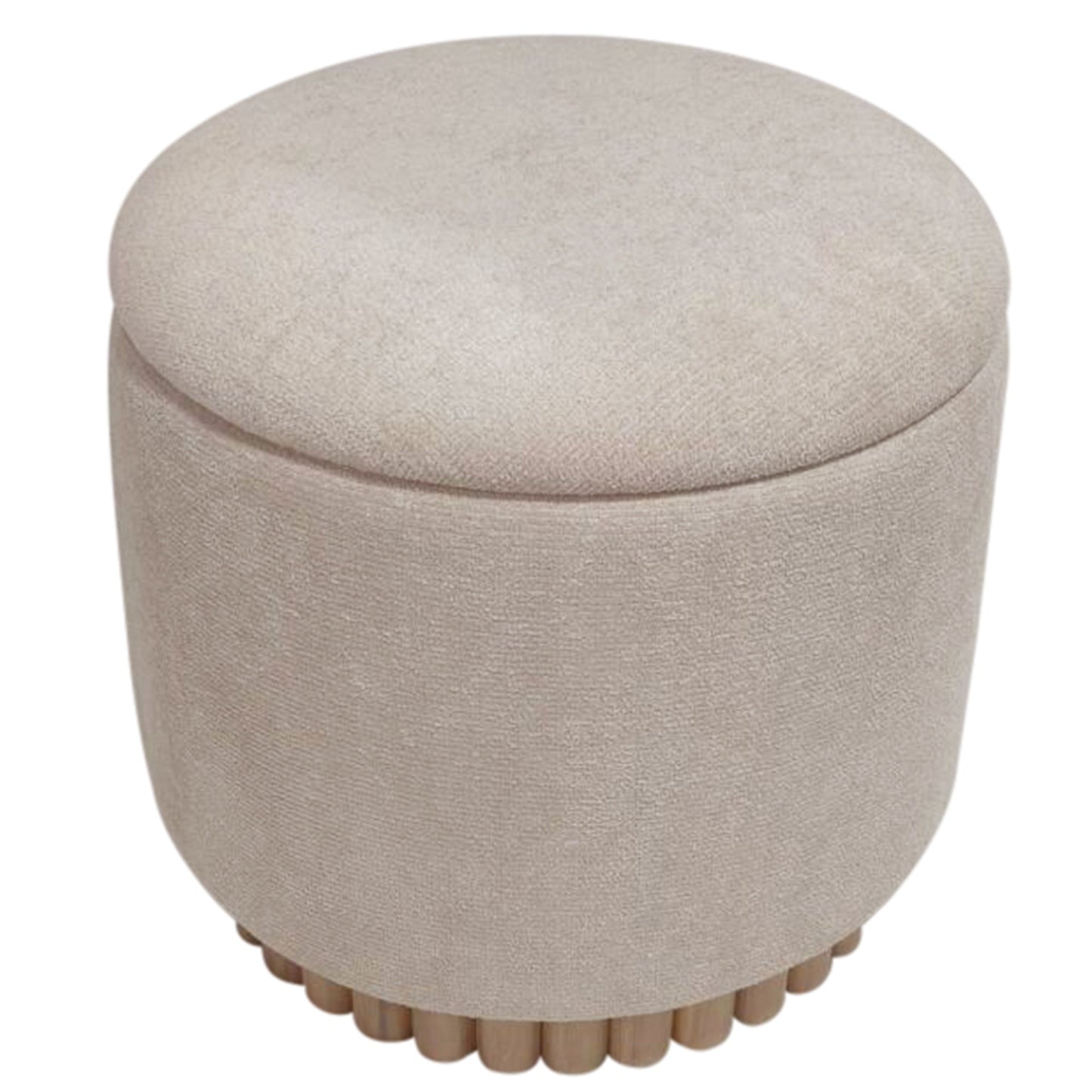 Sadie Round Storage Ottoman Oat