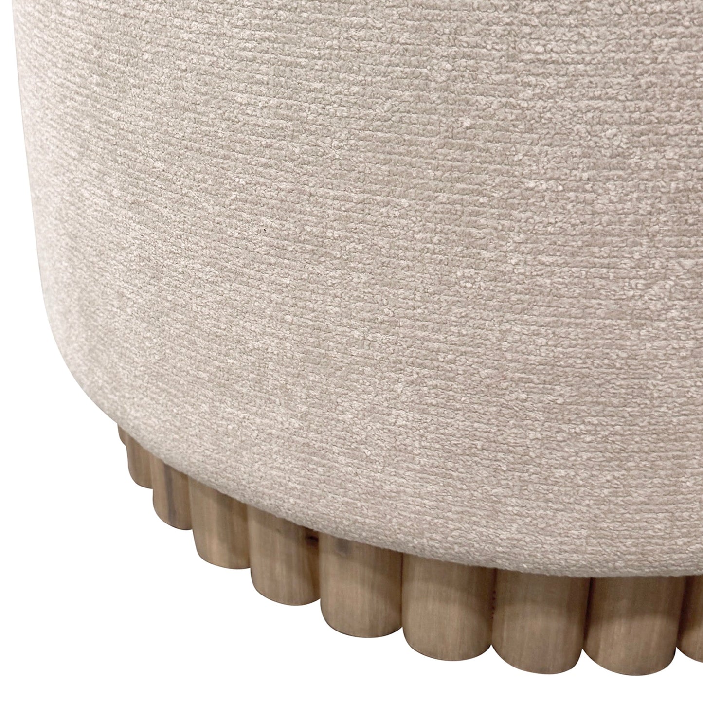 Sadie Round Storage Ottoman Oat