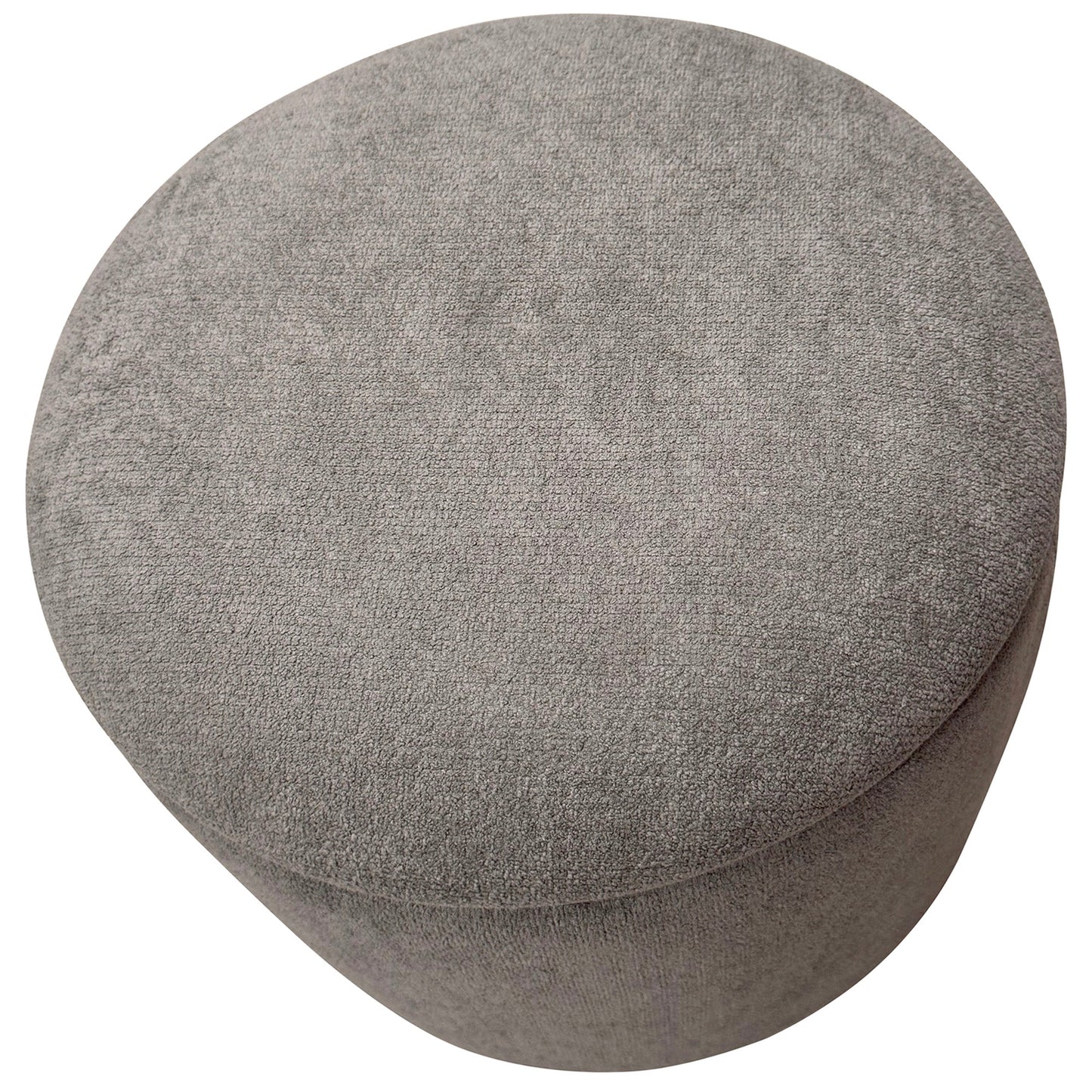 Sadie Rnd Storage Ottoman Warm Charcoal