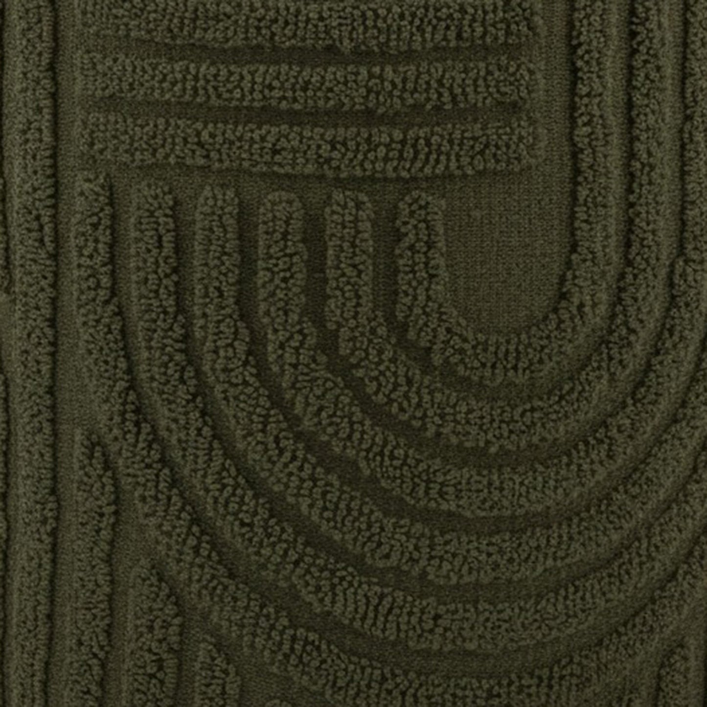 Lullu Round Storage Ottoman Olive Green