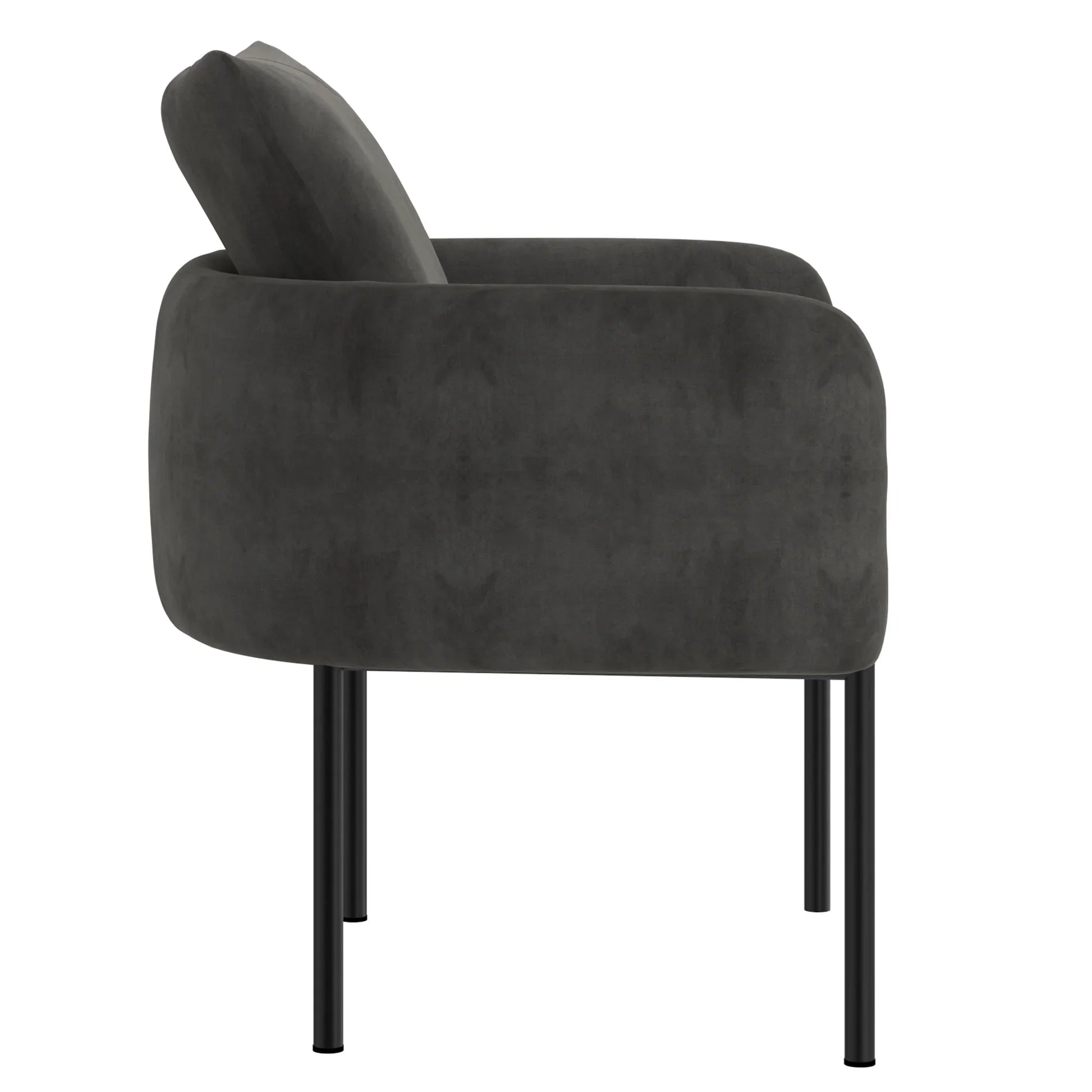 PETRIE-ACCENT CHAIR-CHARCOAL/BK LEG - Furniture Depot