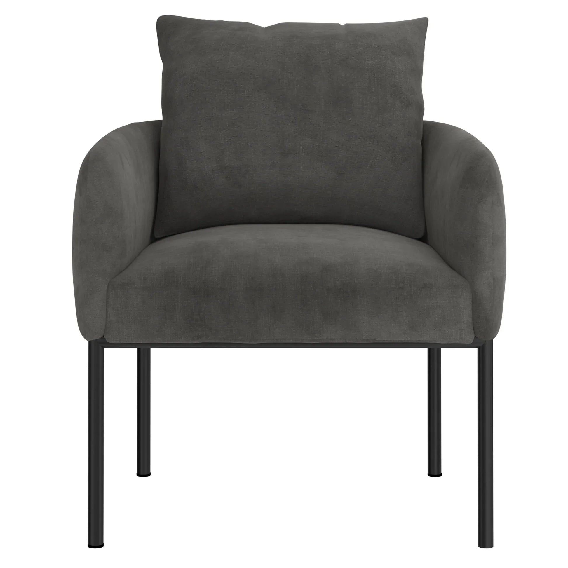 PETRIE-ACCENT CHAIR-CHARCOAL/BK LEG - Furniture Depot