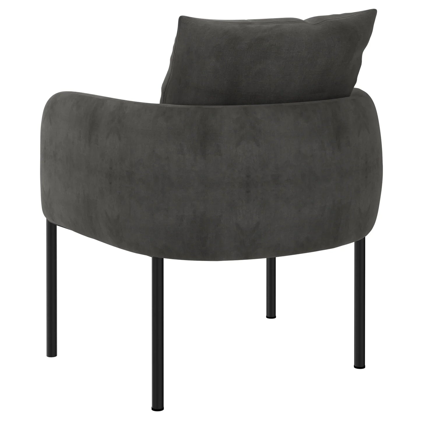 PETRIE-ACCENT CHAIR-CHARCOAL/BK LEG - Furniture Depot