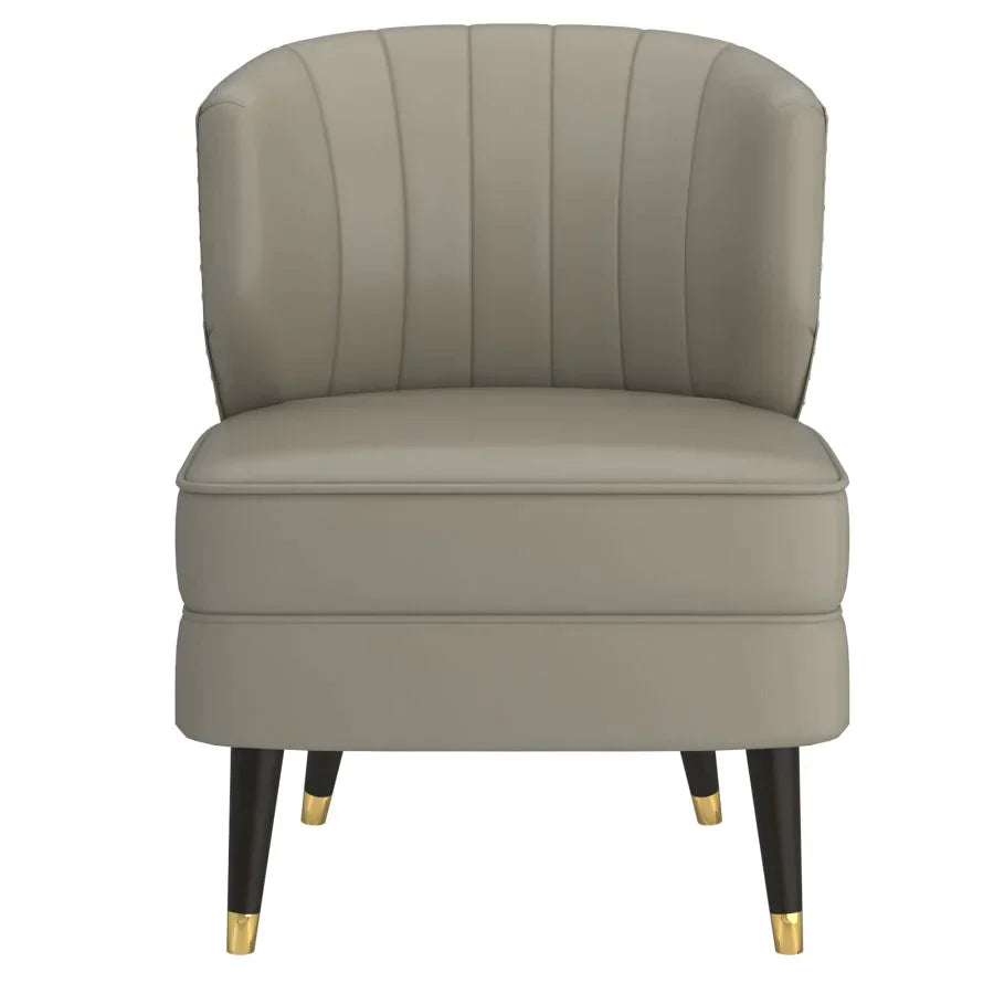 Kyrie Accent Chair in Grey-Beige - Furniture Depot