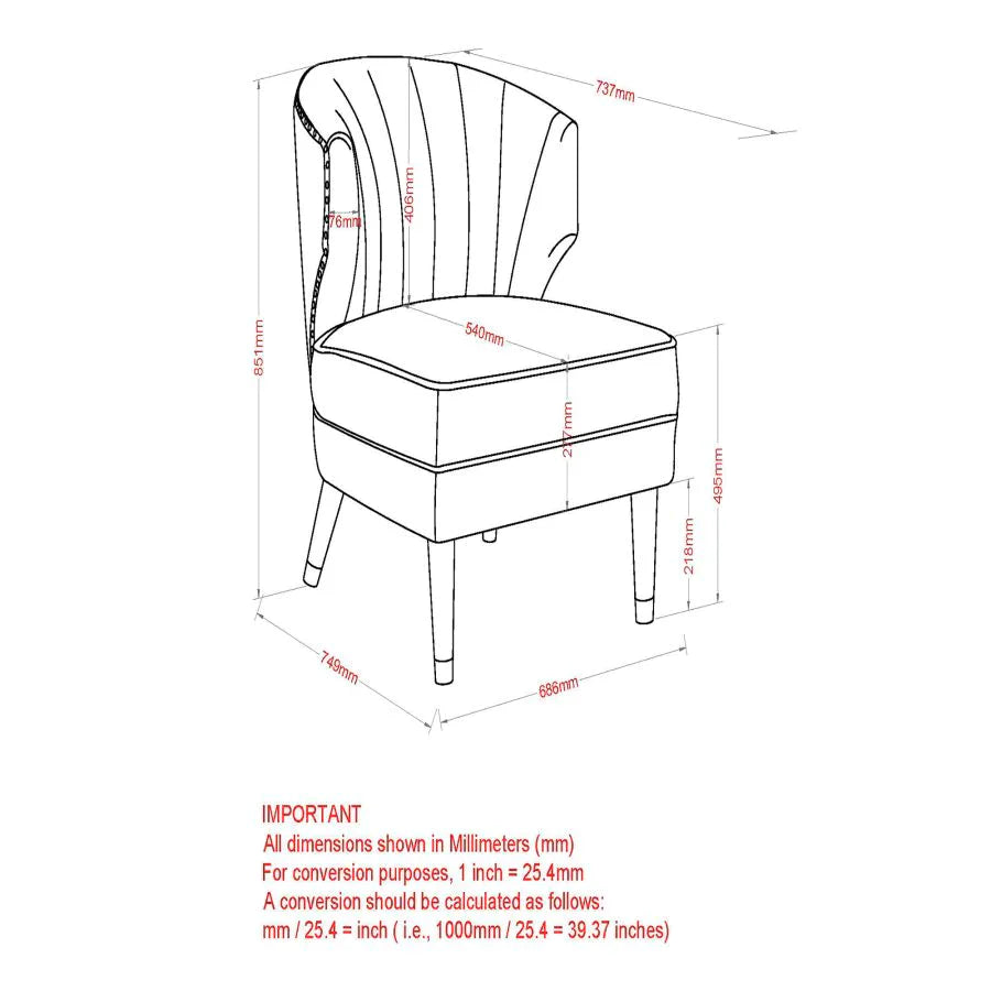 Kyrie Accent Chair in Grey - Furniture Depot