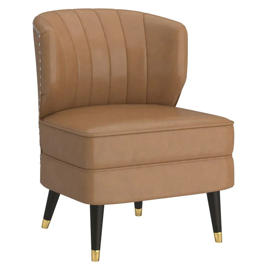 Kyrie Accent Chair in Saddle - Furniture Depot