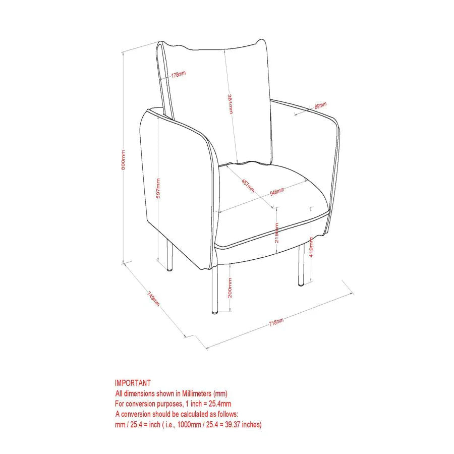 Ryker Accent Chair in Grey - Furniture Depot