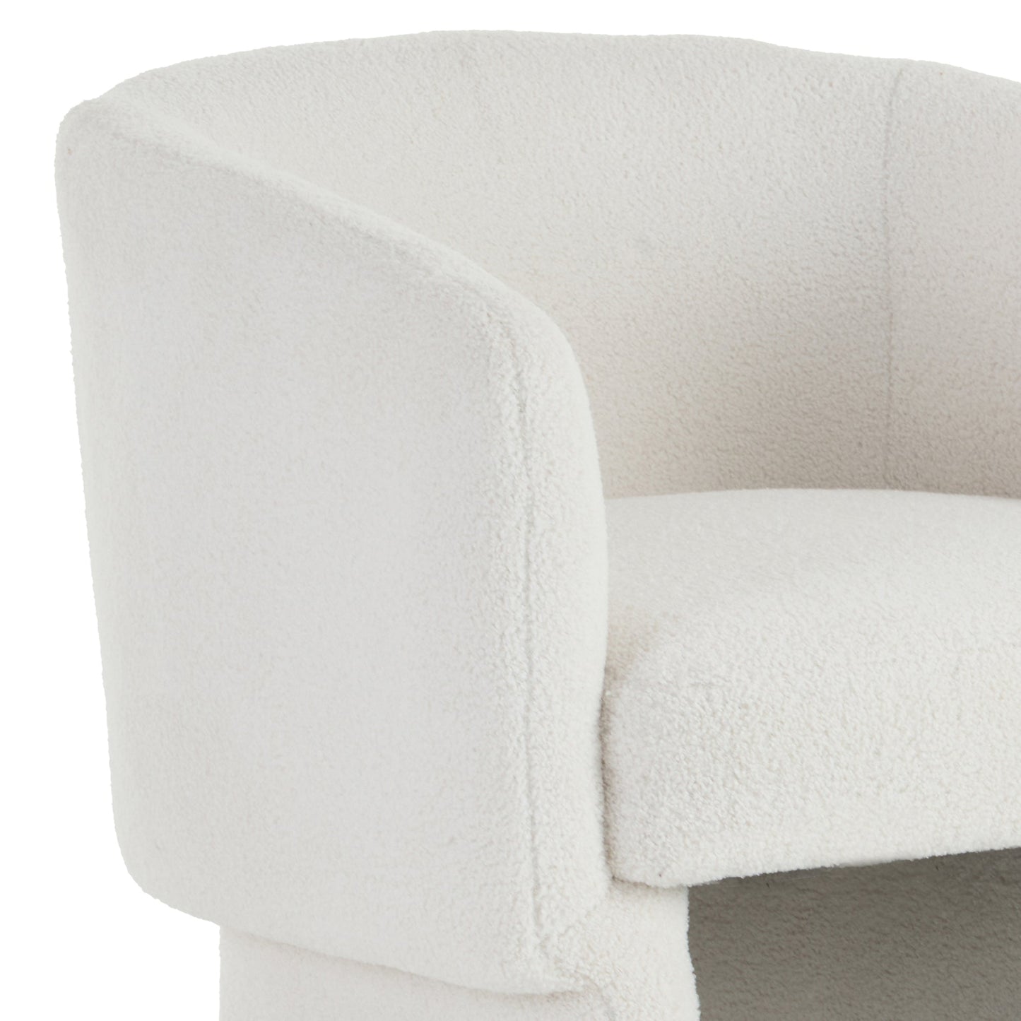 Sheri Accent Chair White Boucle