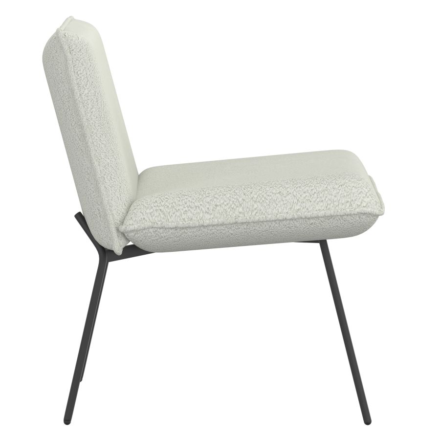 Gigi Accent Chair in Cream Boucle Fabric