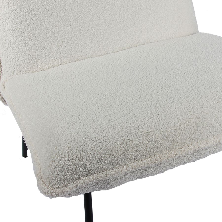 Gigi Accent Chair in Cream Boucle Fabric