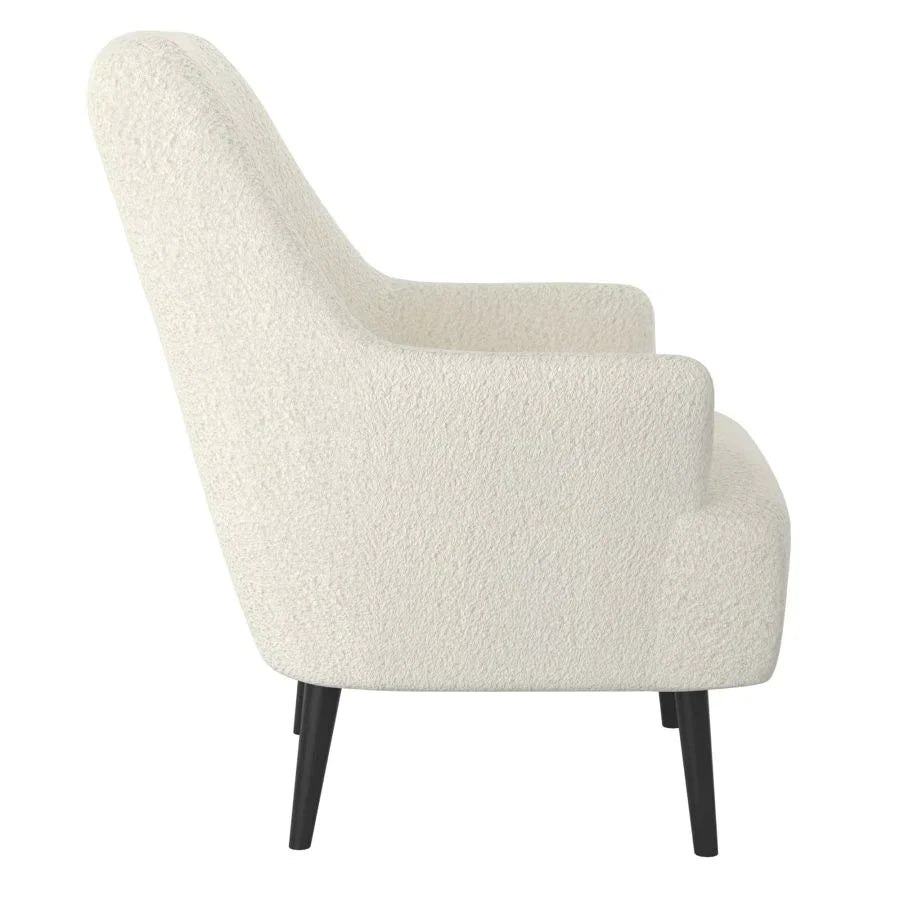 Zoey Accent Chair in Cream Boucle - Furniture Depot