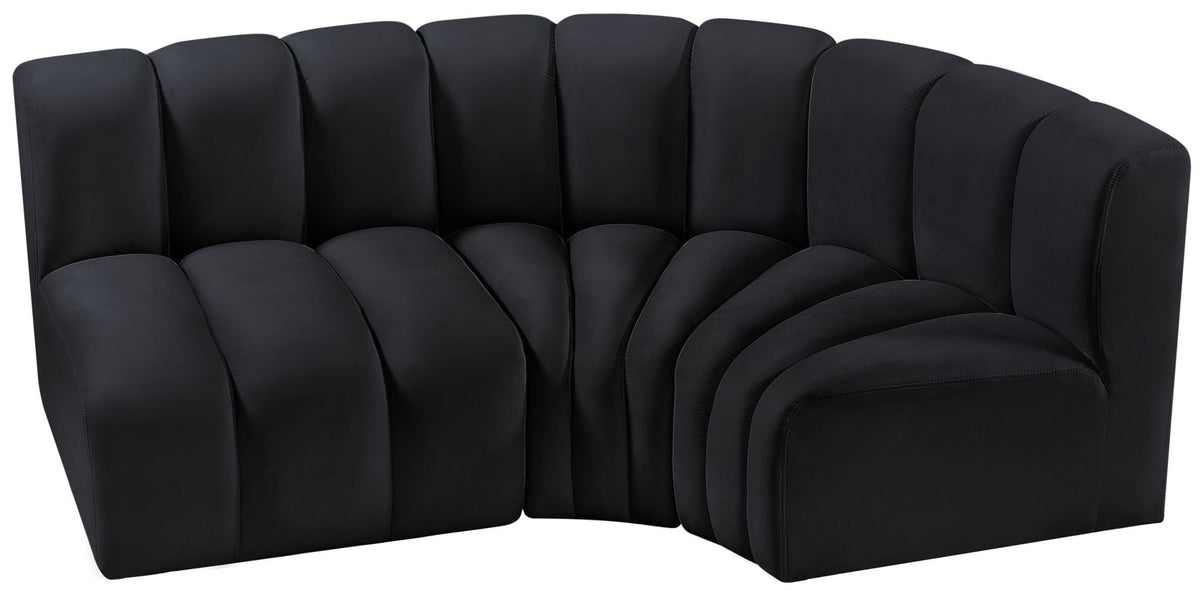 Arc - Velvet 3 Piece Sofa