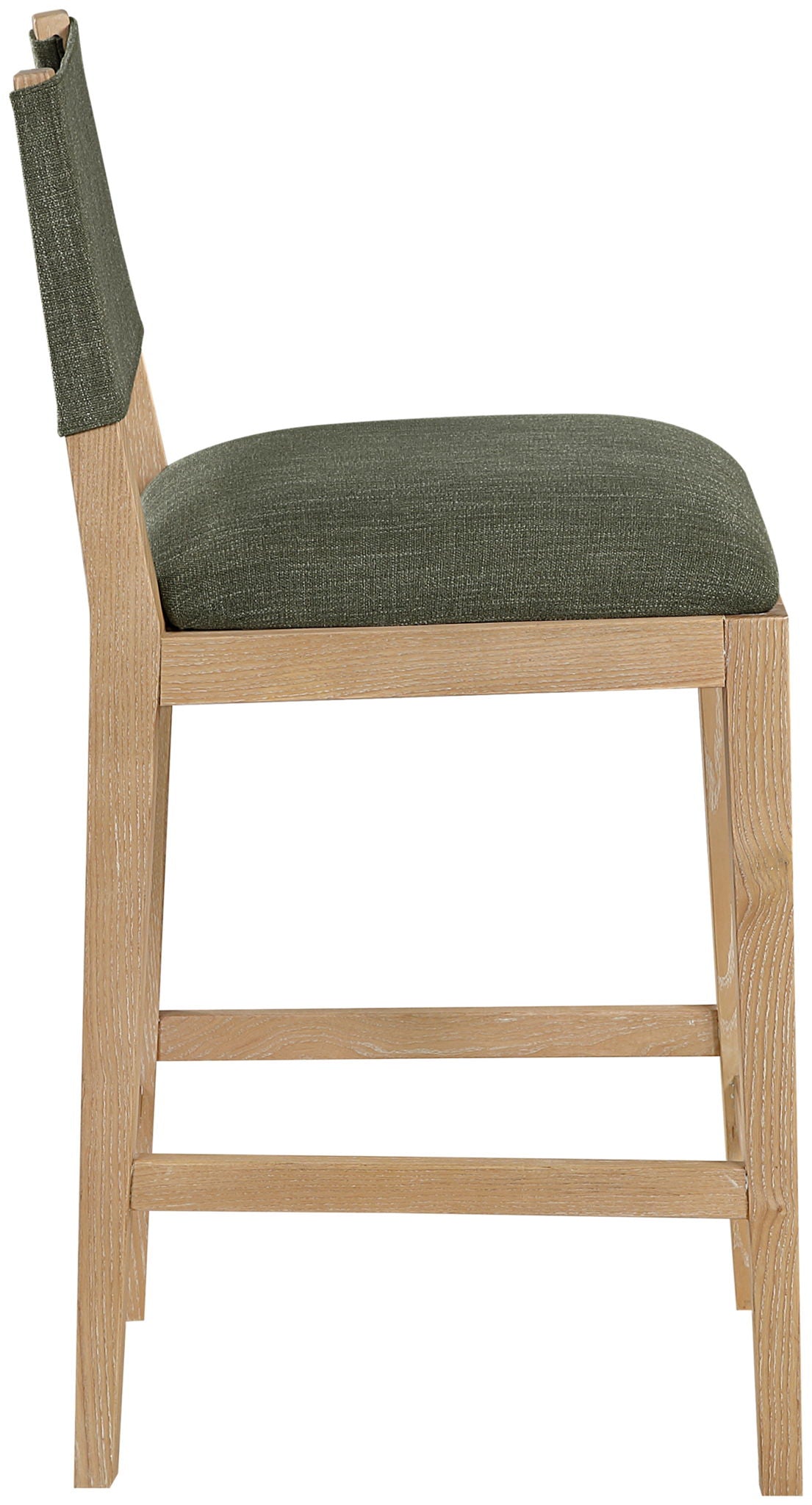 Avon - Linen Textured Performance Fabric Upholstered Counter Stool