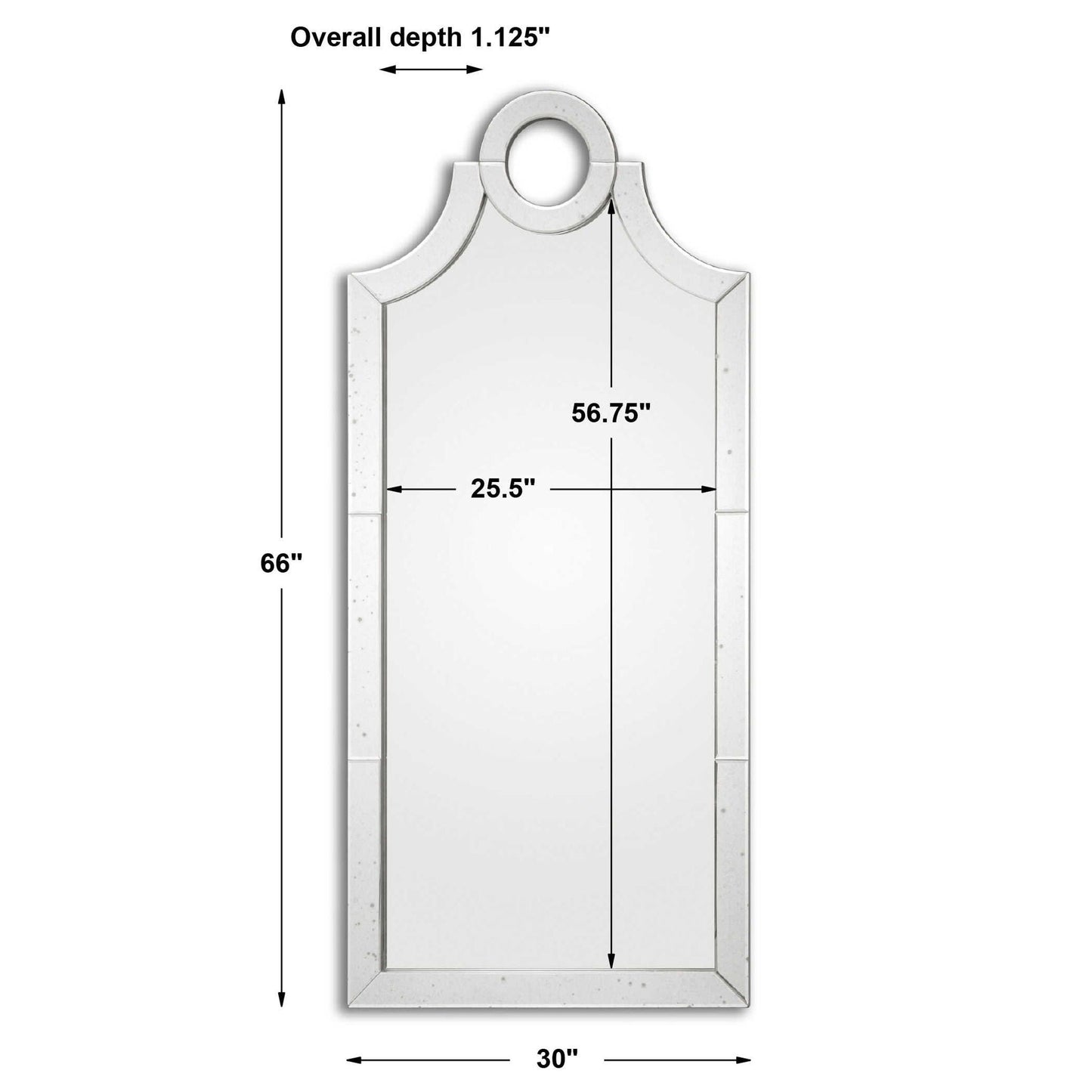 Acacius - Arched Mirror - Pearl Silver