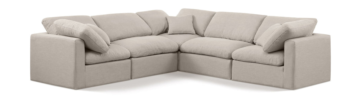 Indulge - Linen 5 Piece Modular Corner Sectional