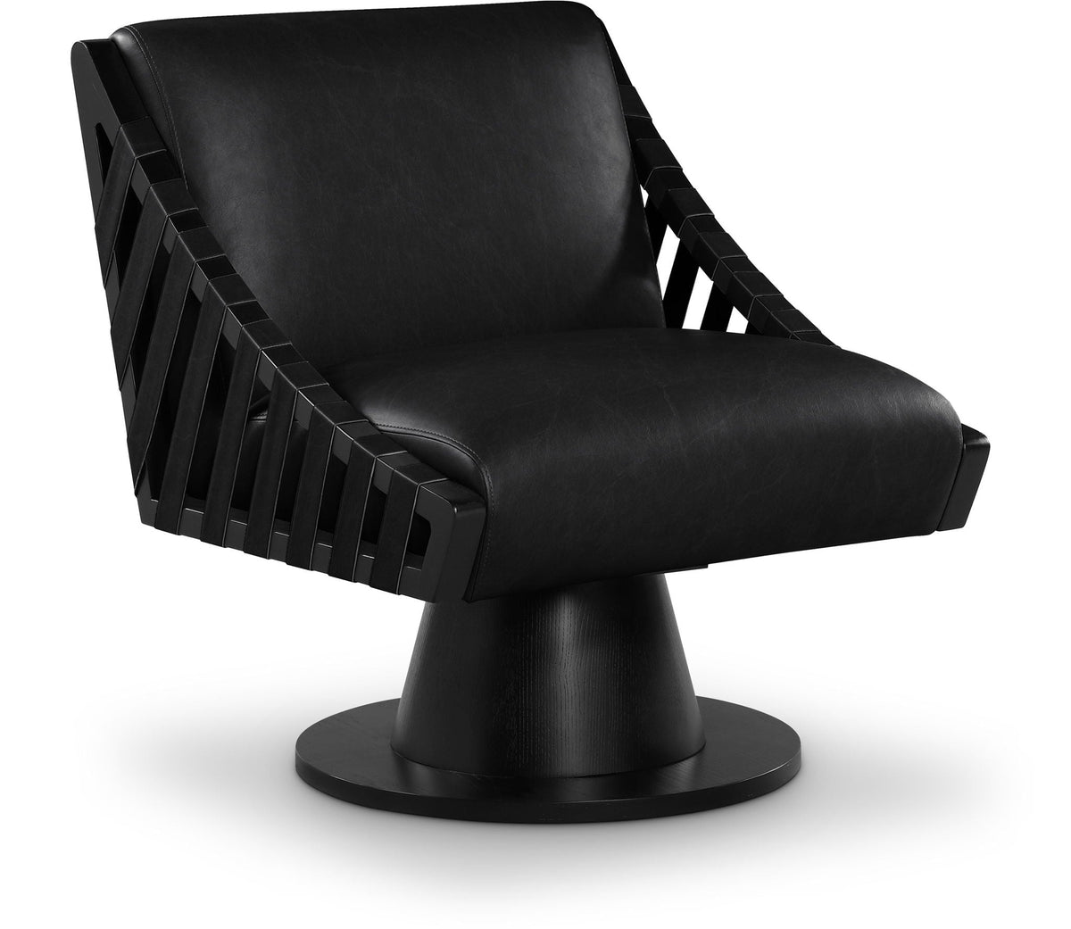 Millwin - Swivel Accent Chair With Black Base