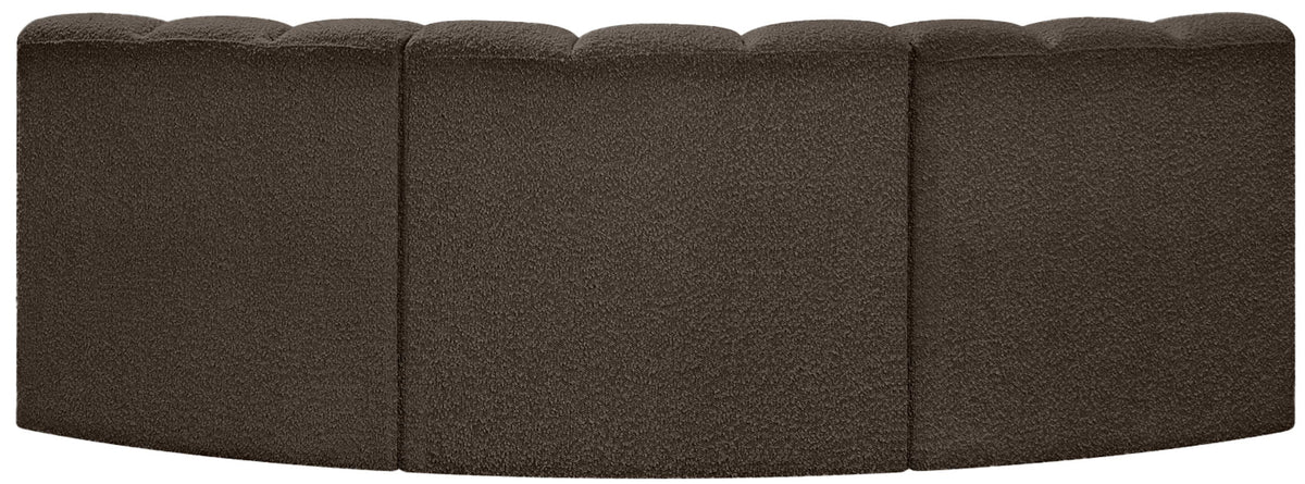 Arc - Boucle Fabric 3 Piece Modular Corner Sofa