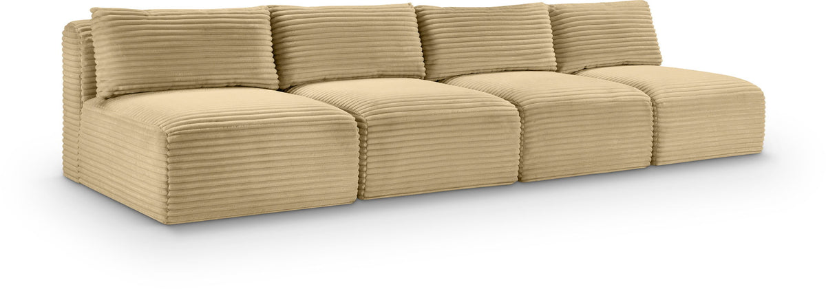 Shaggy - 4 Seat Modular Armless Sofa