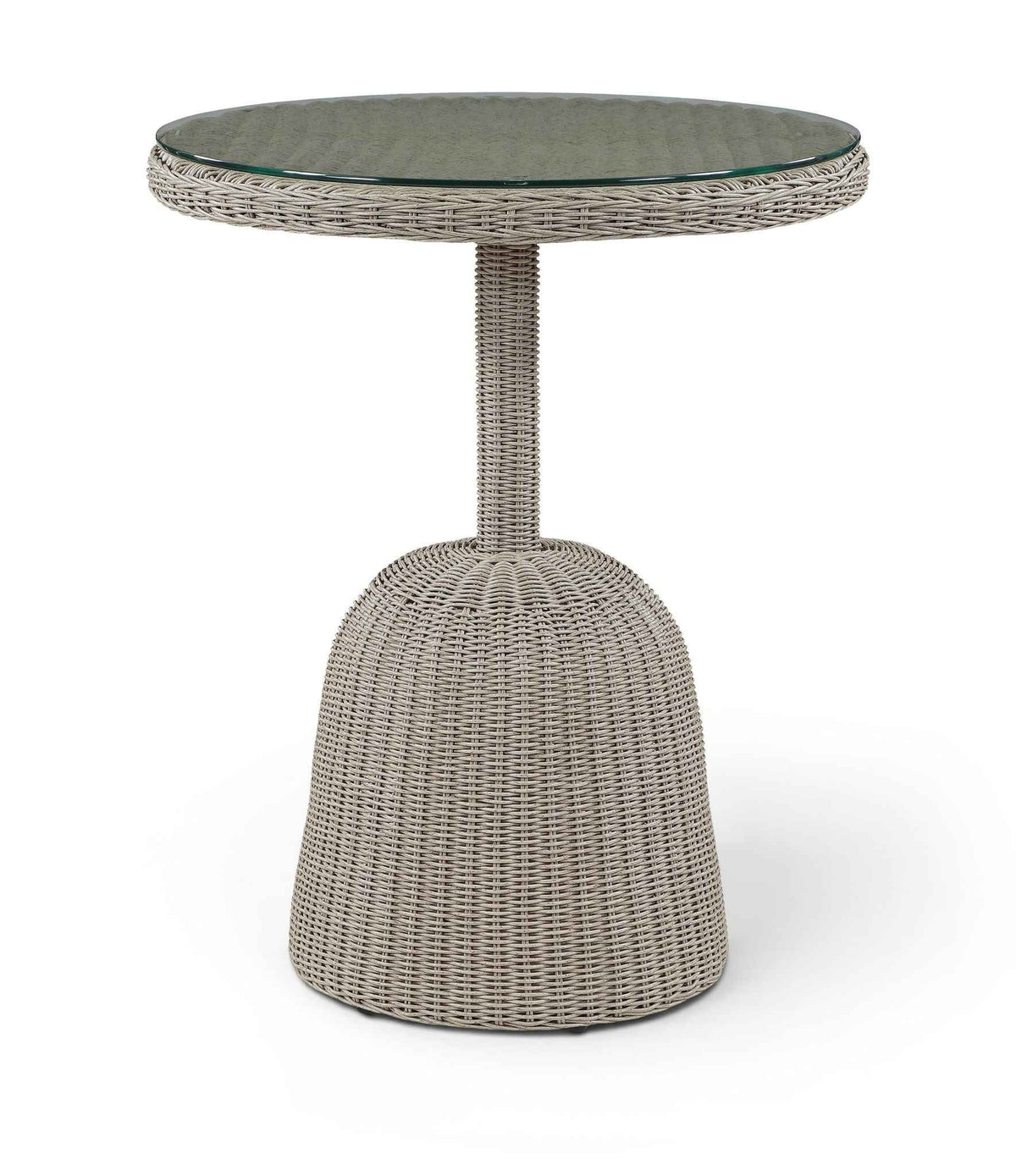 Seacrest - Tempered Glass Top And Wicker Outdoor Patio Counter Height Table