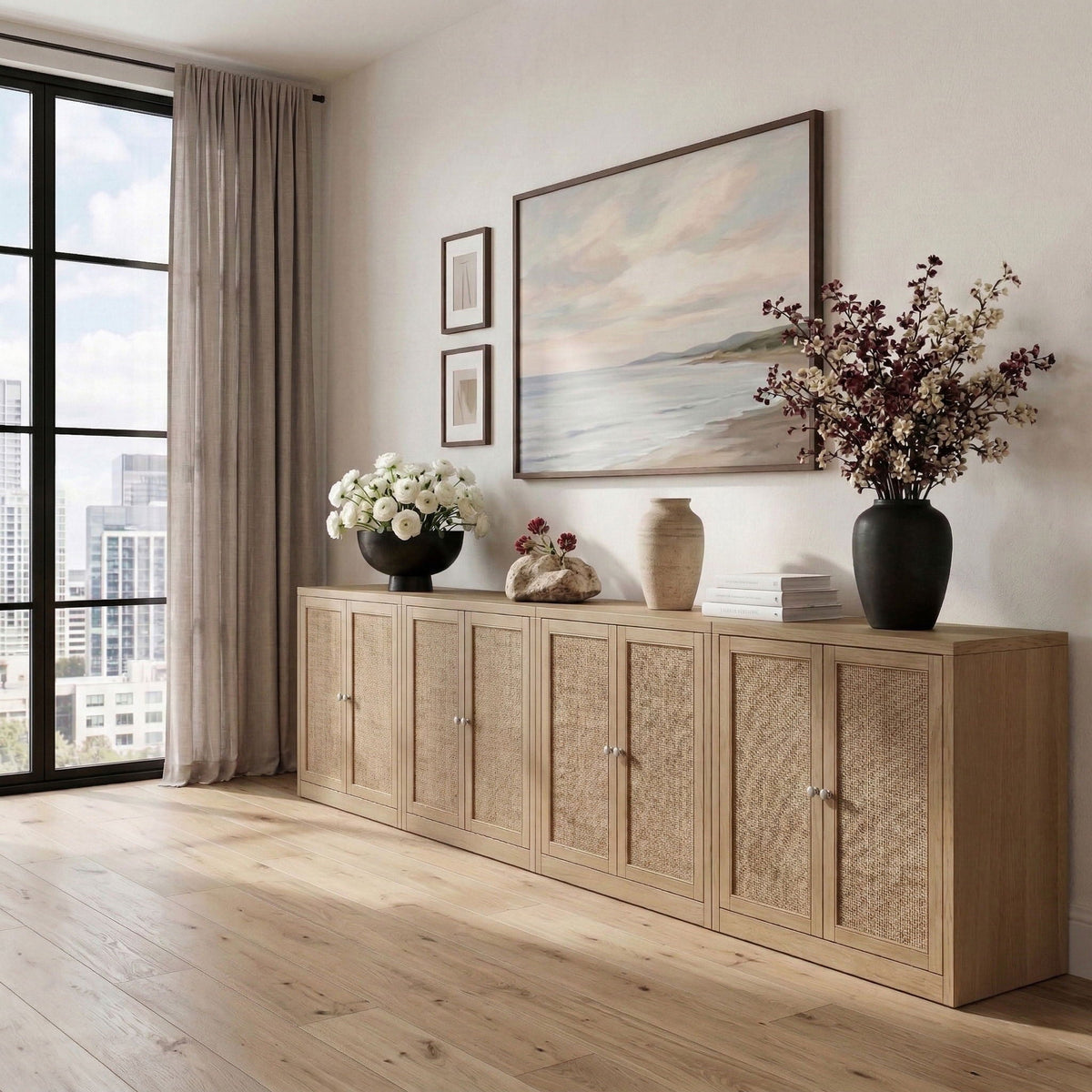 Vero - Solid Wood And Oak Venee Sideboard/Buffet