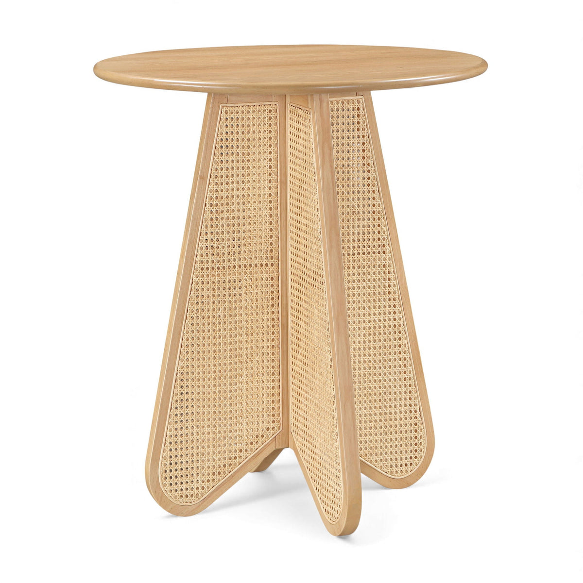 Butterfly - Solid Wood And Natural Cane Table With Natural Top