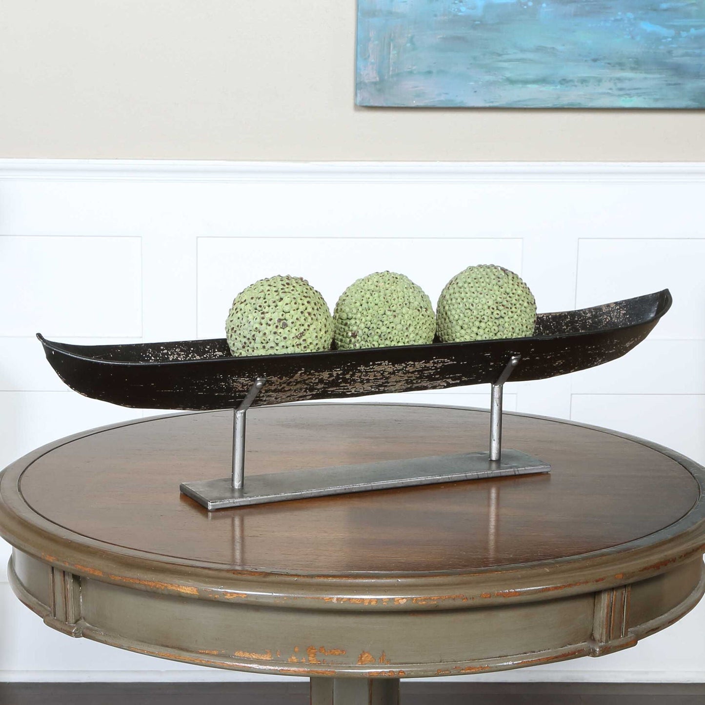River Boat - Sculpture - Black