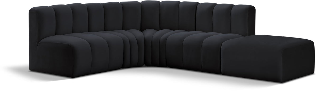 Arc - Velvet 5 Piece Corner Modular Sofa