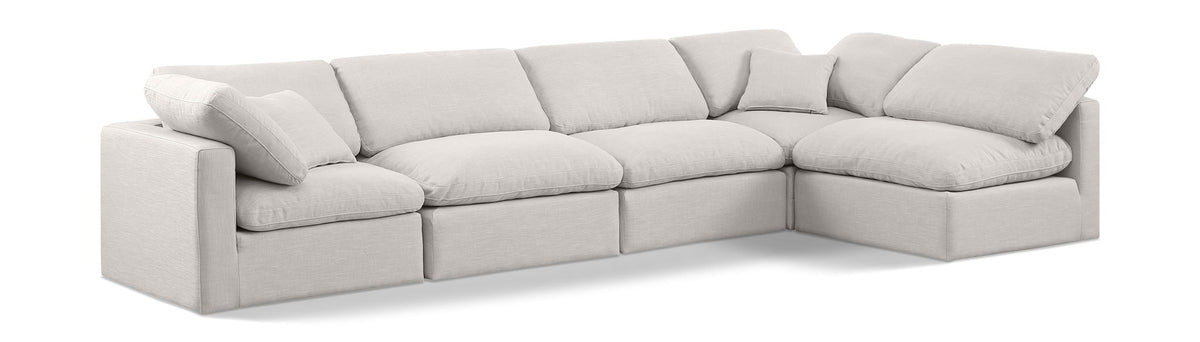 Indulge - Linen 5 Piece Modular Sectional