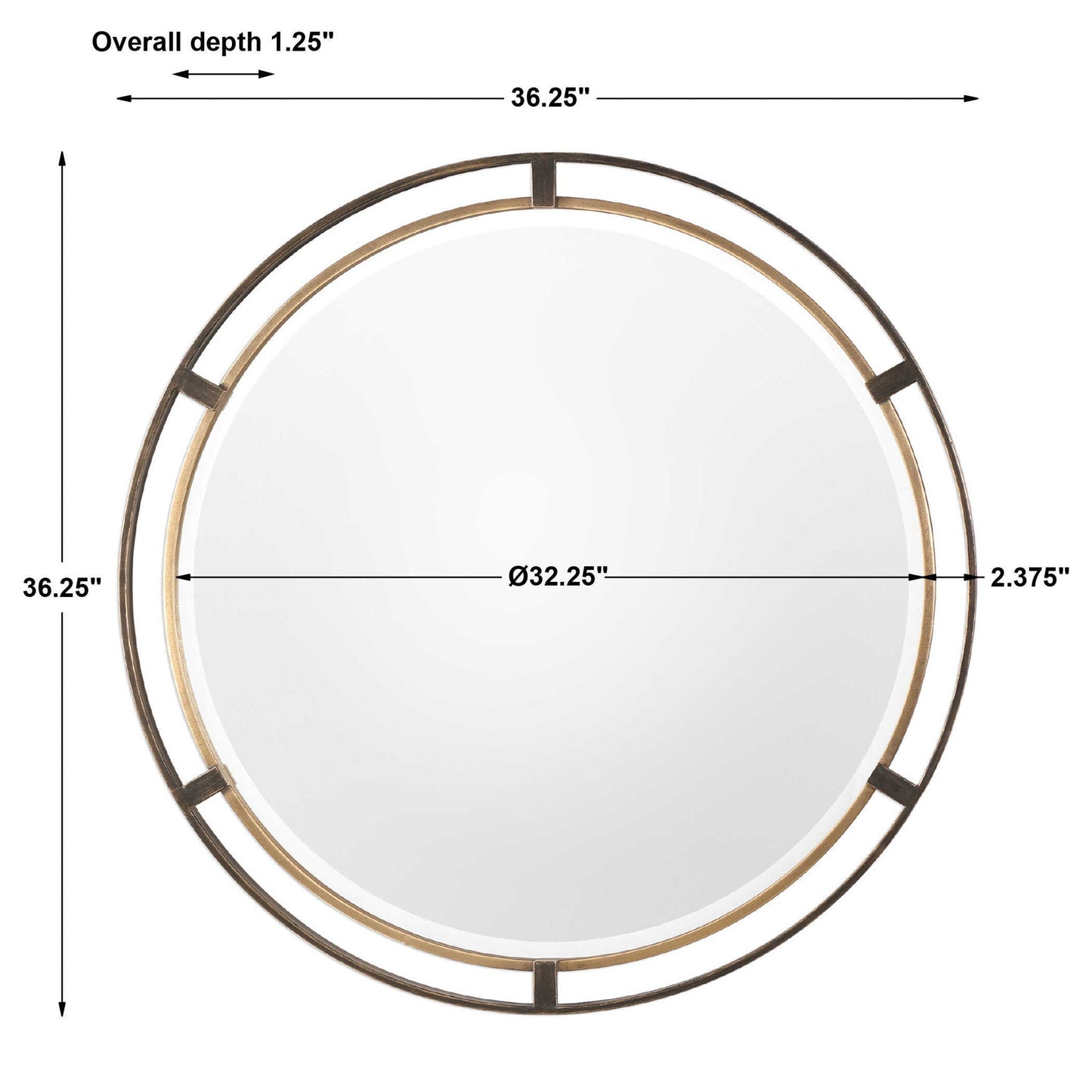 Carrizo - Round Mirror - Bronze