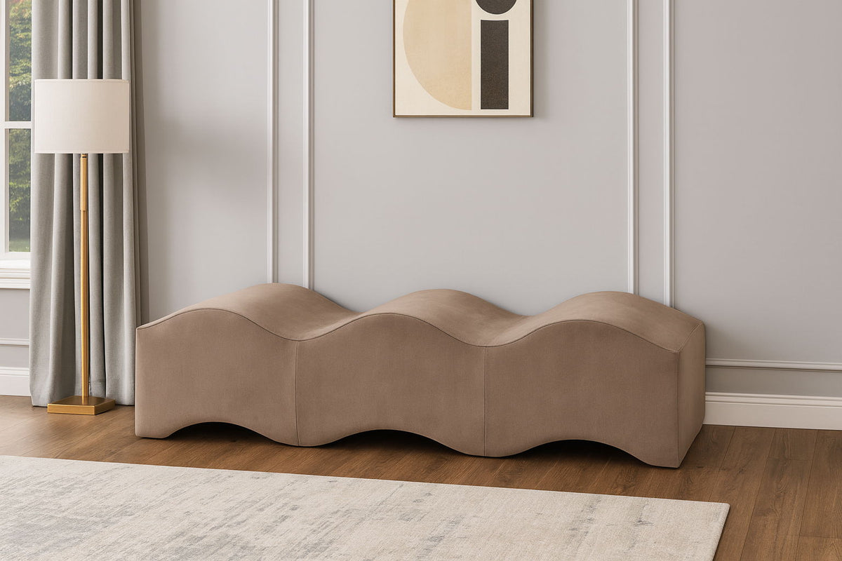 Wave - Velvet Bench