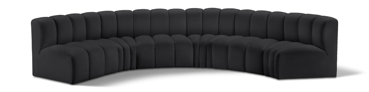 Arc - Faux Leather 6 Piece U-Shaped Modular Sofa