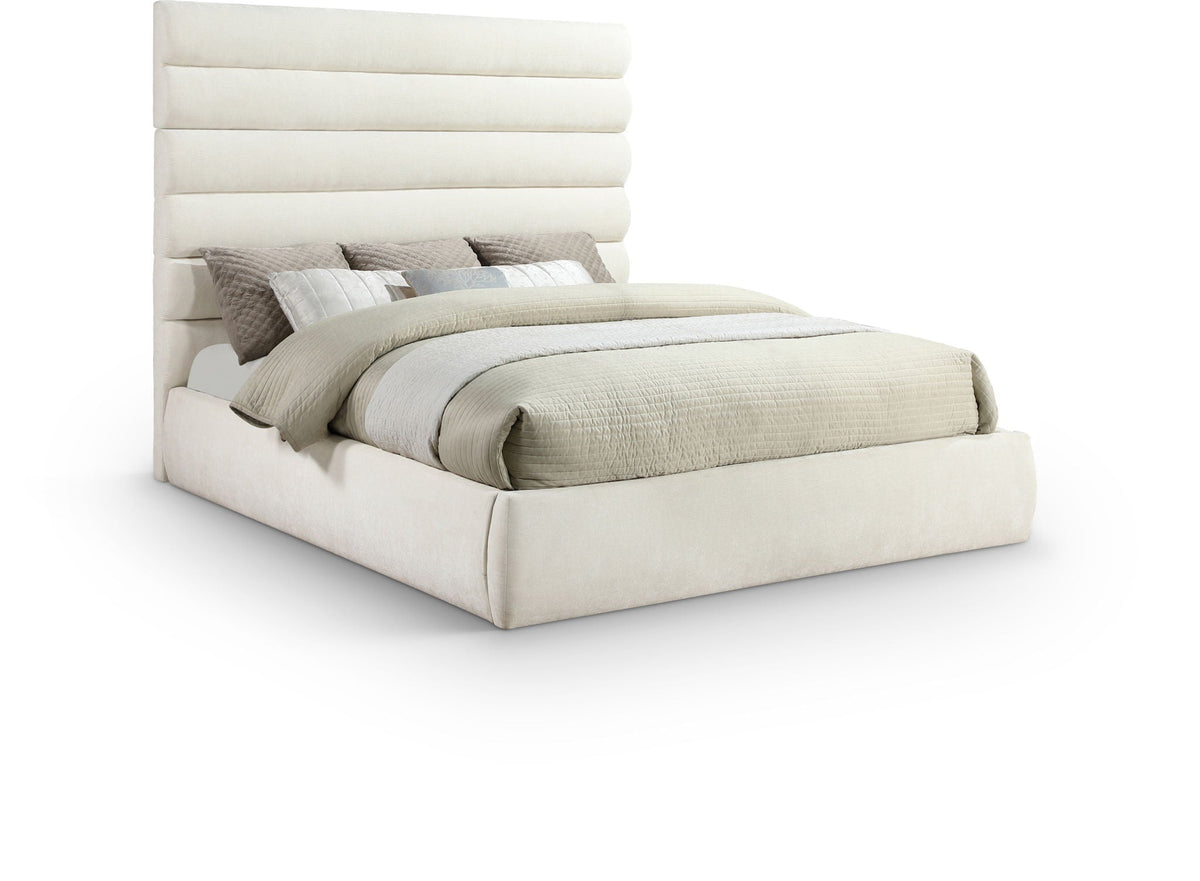 Adam - Chenille Fabric Bed With 70.5" Headboard