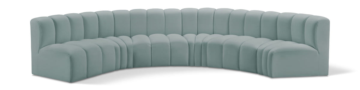 Arc - Faux Leather 6 Piece U-Shaped Modular Sofa