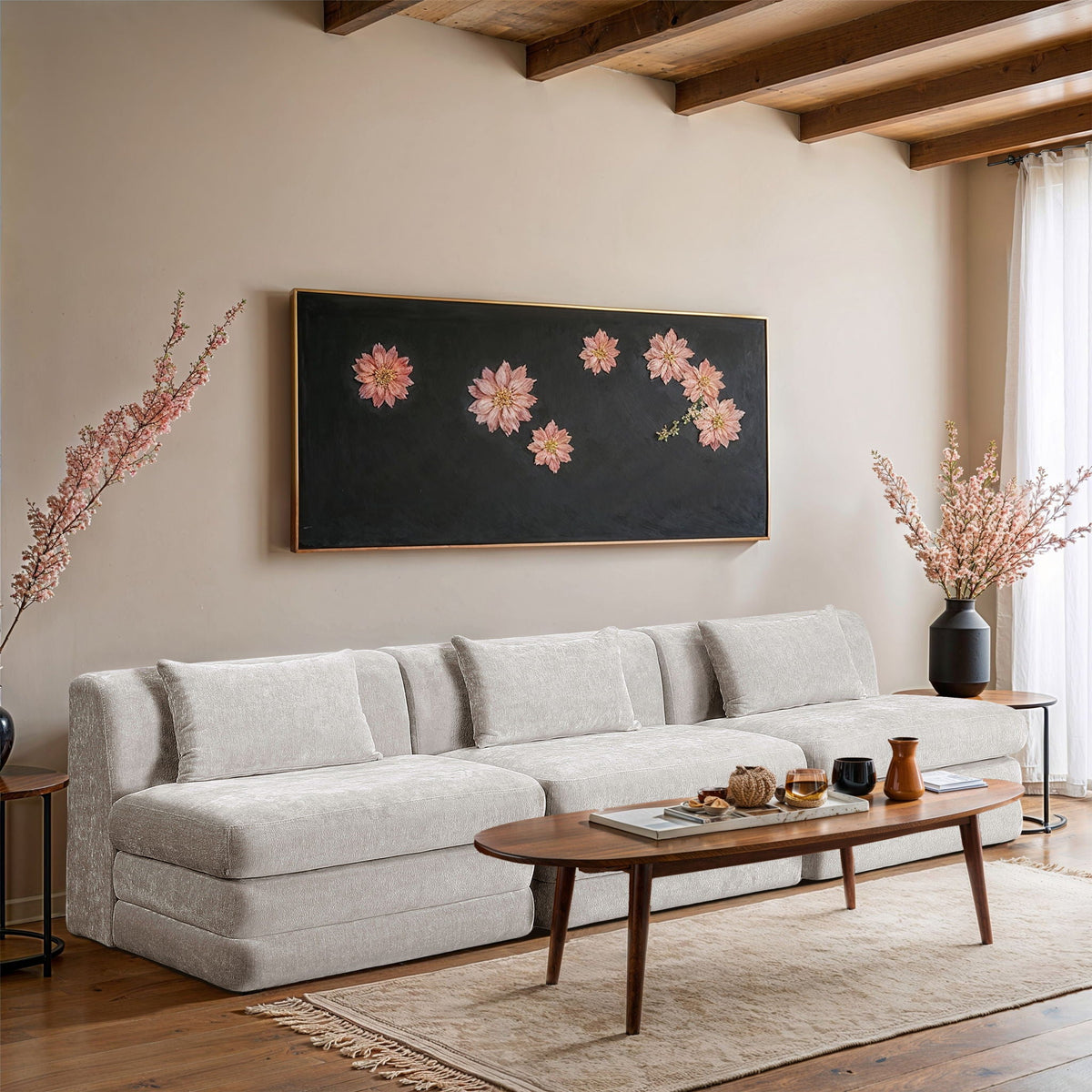 Stellar - 3 Piece 114" Upholstered Modular Armless Sofa