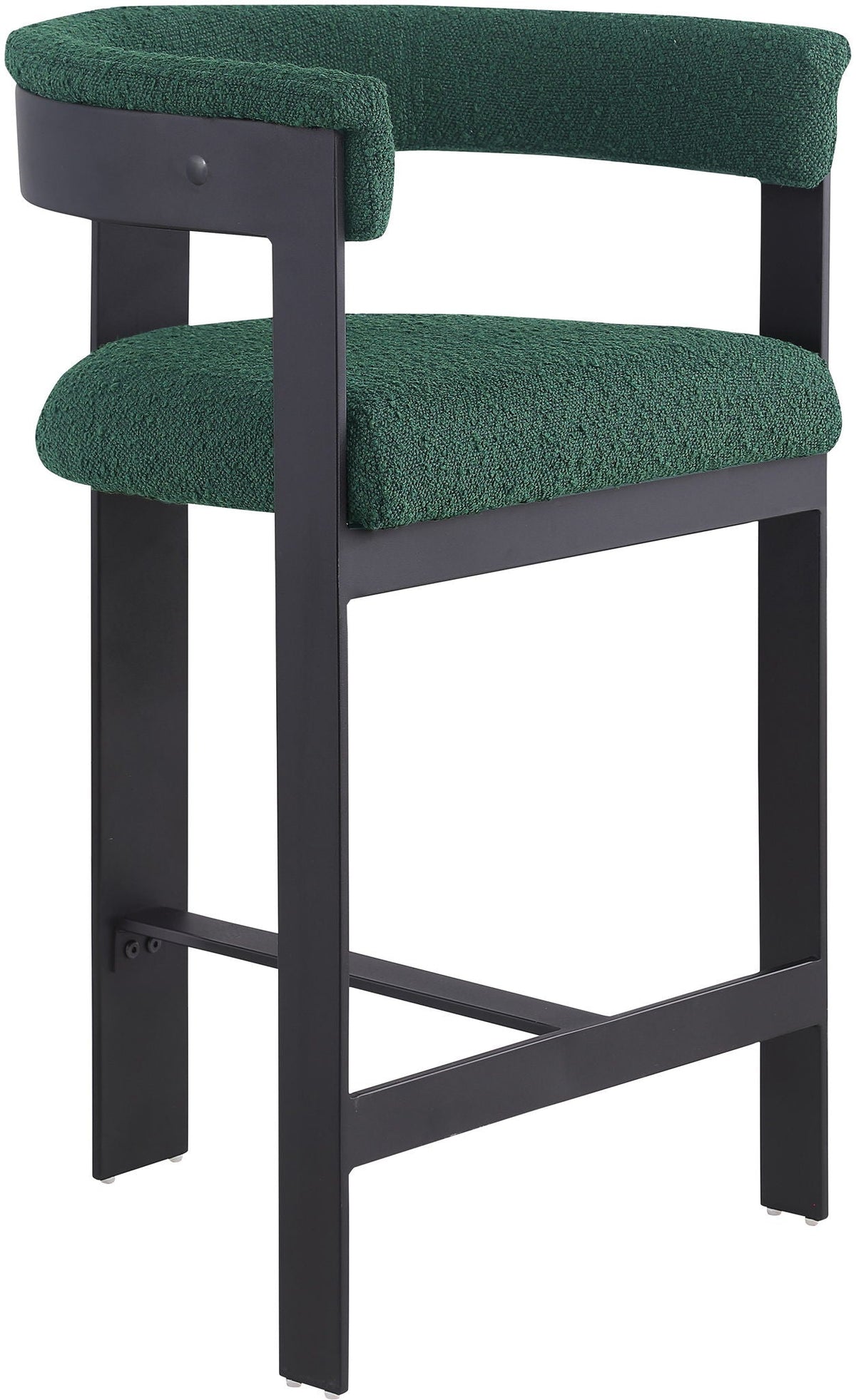 Romeo - Boucle Counter Stool With Black Base (Set of 2)