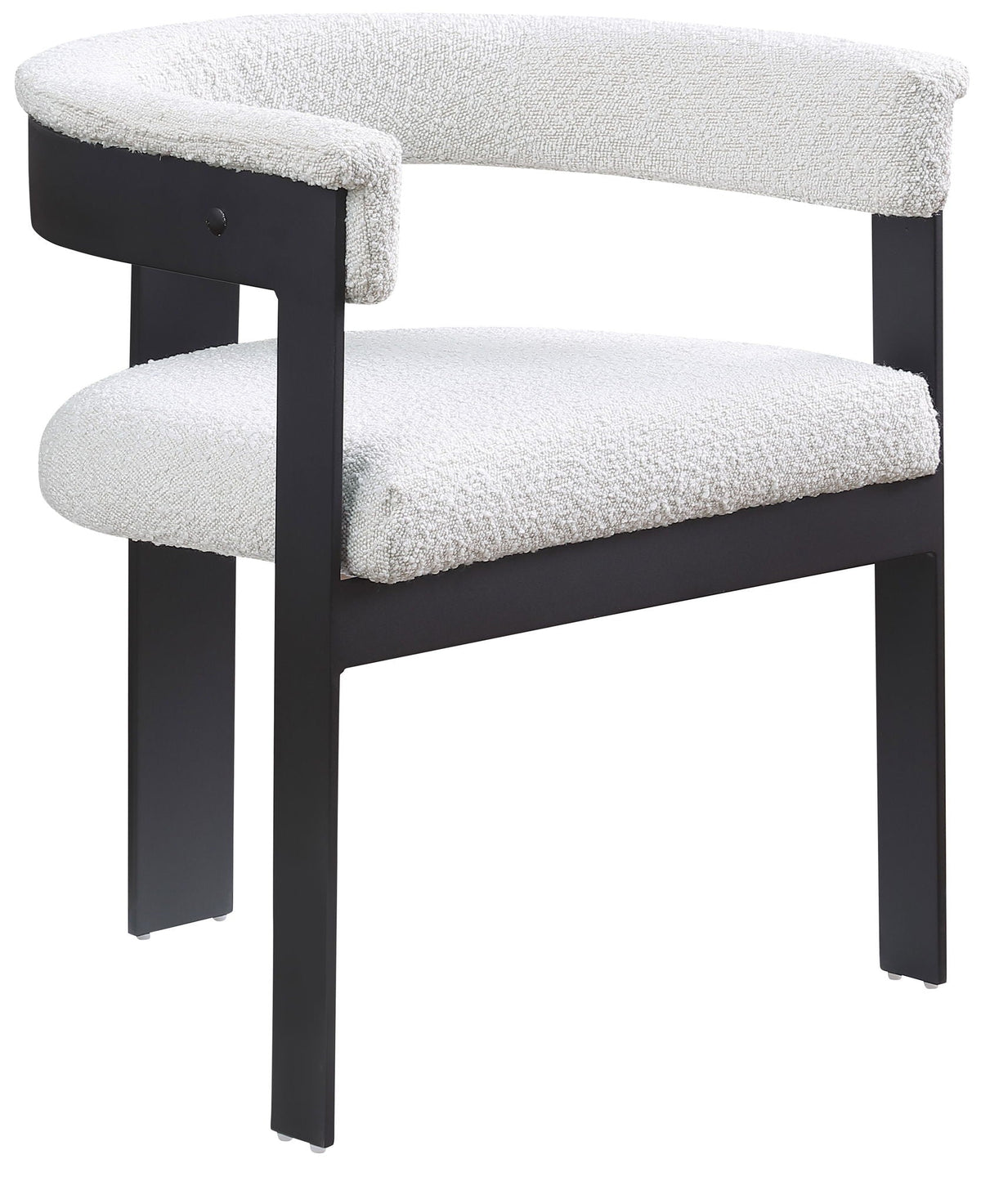 Romeo - Boucle Dining Chair With Black Base (Set of 2)