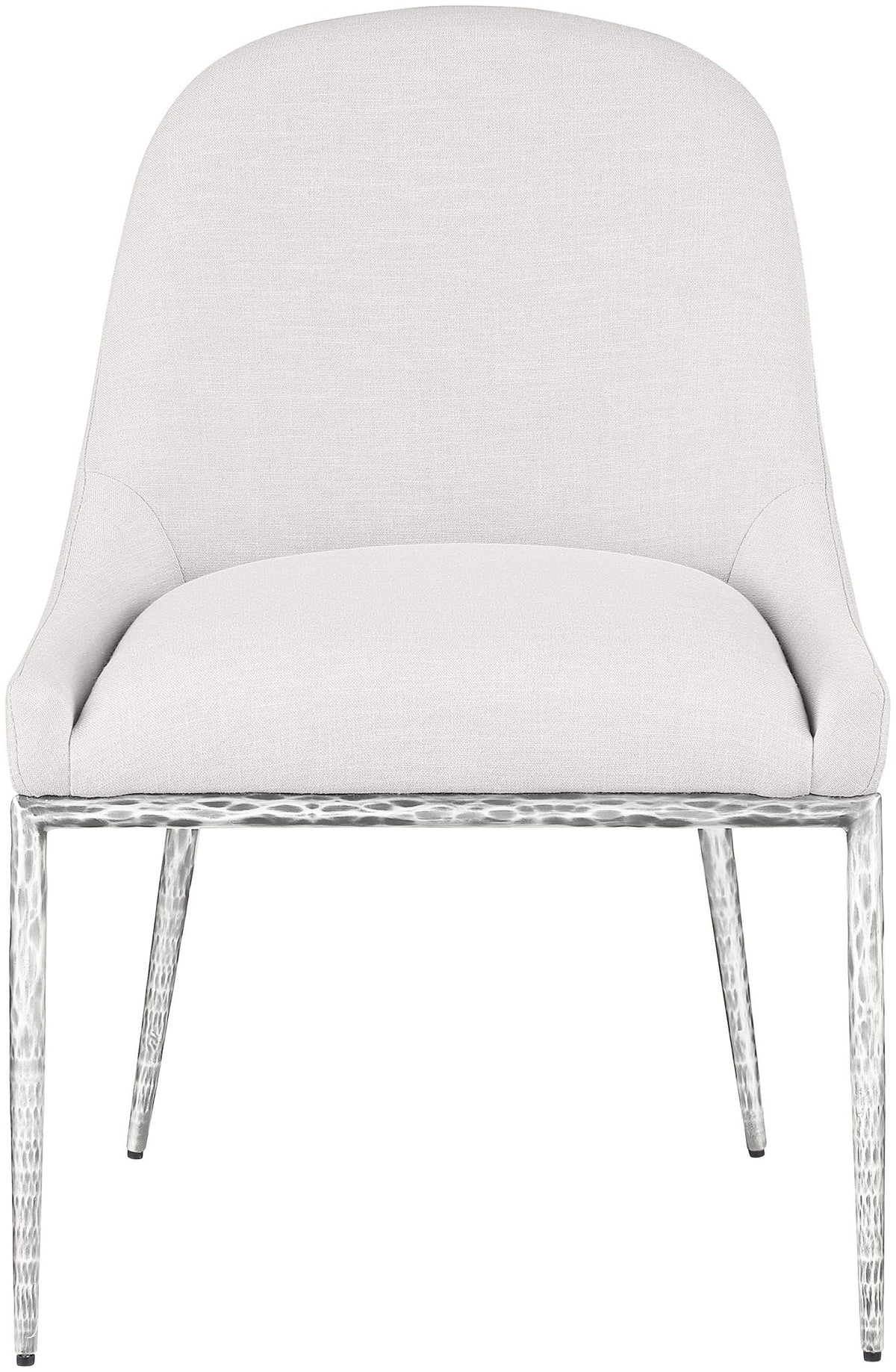 Ferro - Upholstered Dining Side Chair With Brushed Silver Legs