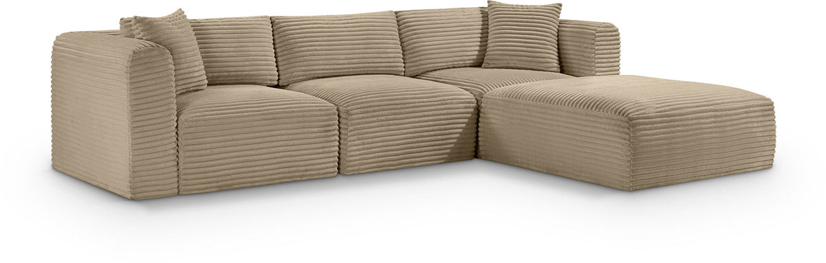 Shaggy - Fabric 4 Piece Modular Sectional