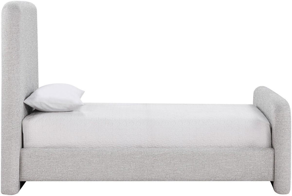 Fira - Linen Textured Fabric Upholstered Bed