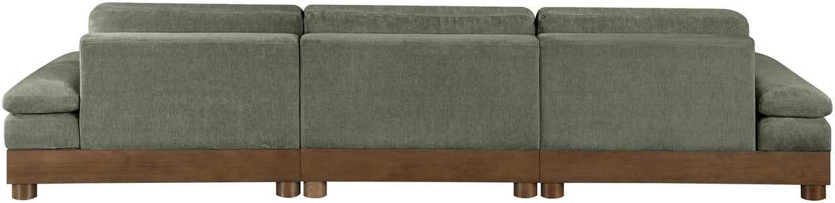 Turin - Chenille Fabric Upholstered Modular Sectional - Green