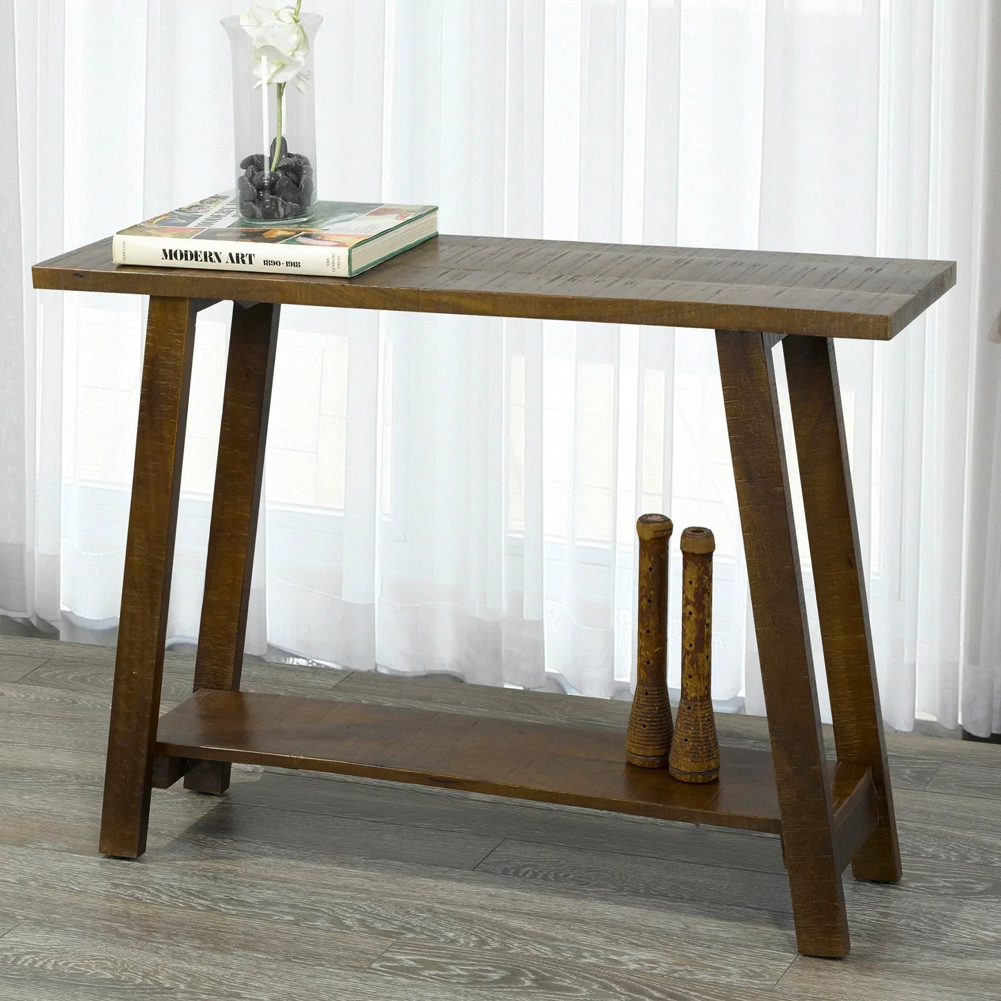 Volsa Console Table in Walnut - Furniture Depot