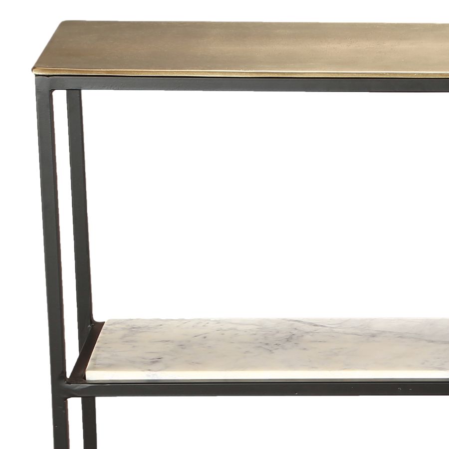 Izzy Console Table in Antique Gold and Black