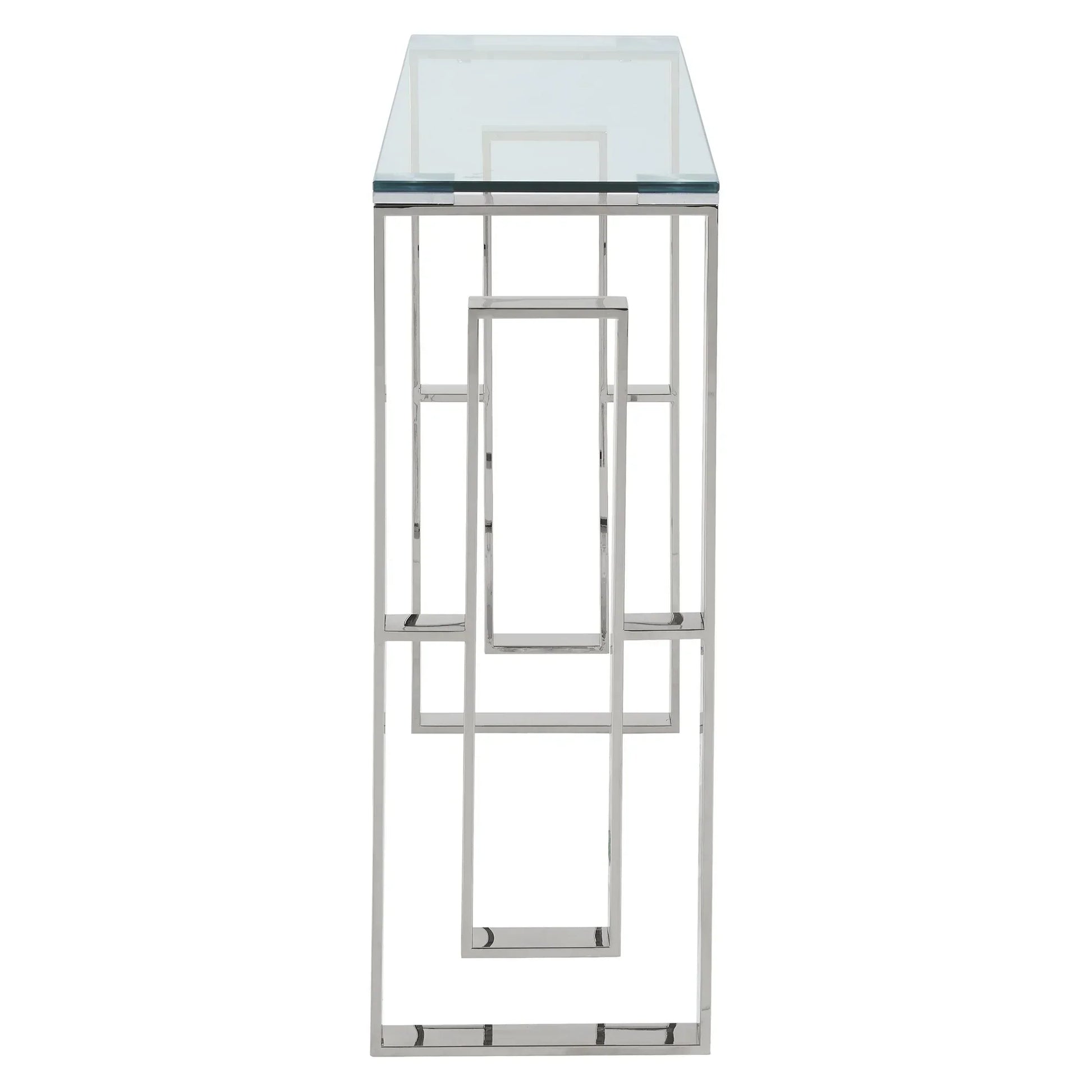 Eros Console Table in Silver - Furniture Depot