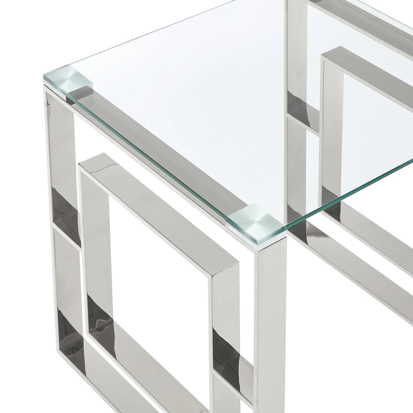 Eros Console Table in Silver - Furniture Depot