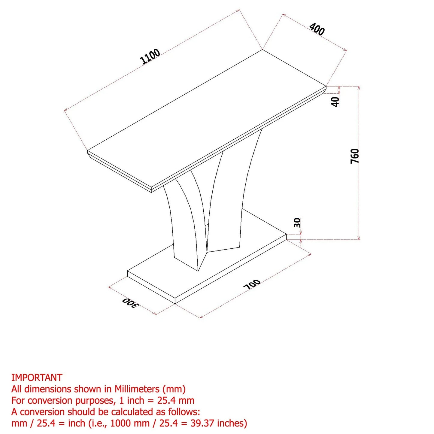 NAPOLI-CONSOLE TABLE-GREY - Furniture Depot