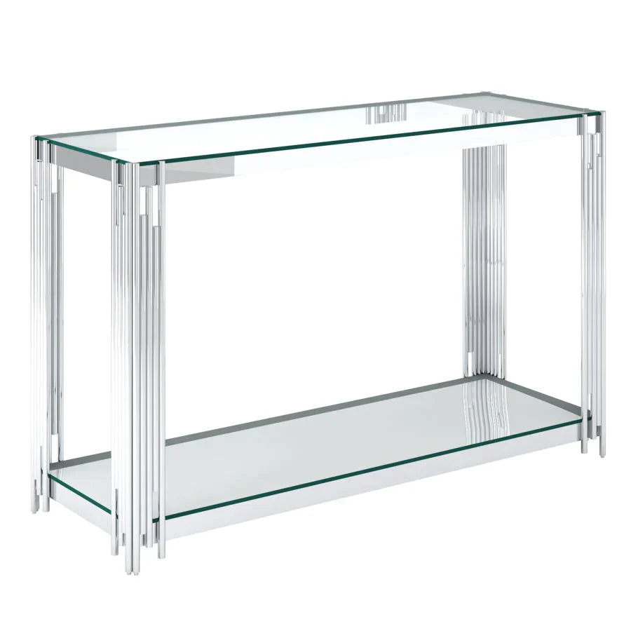 Estrel Console Table in Silver - Furniture Depot