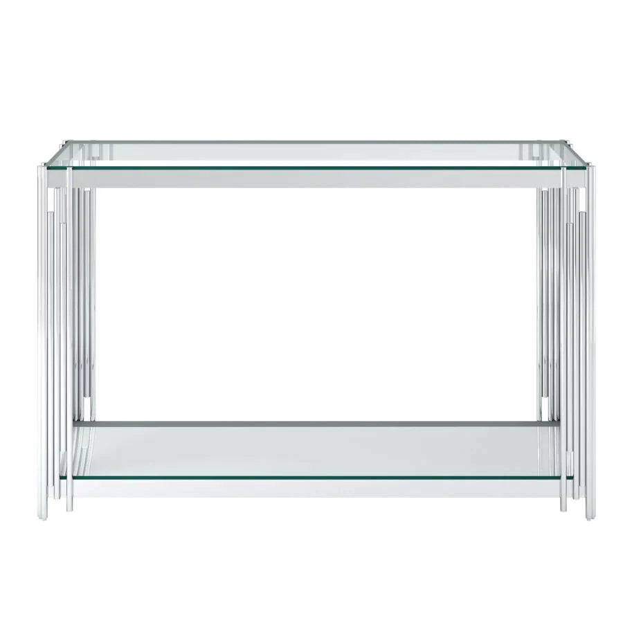 Estrel Console Table in Silver - Furniture Depot