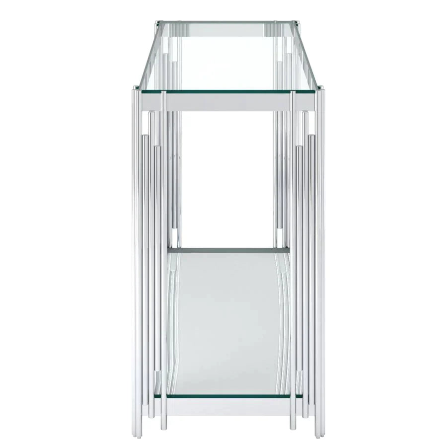 Estrel Console Table in Silver - Furniture Depot