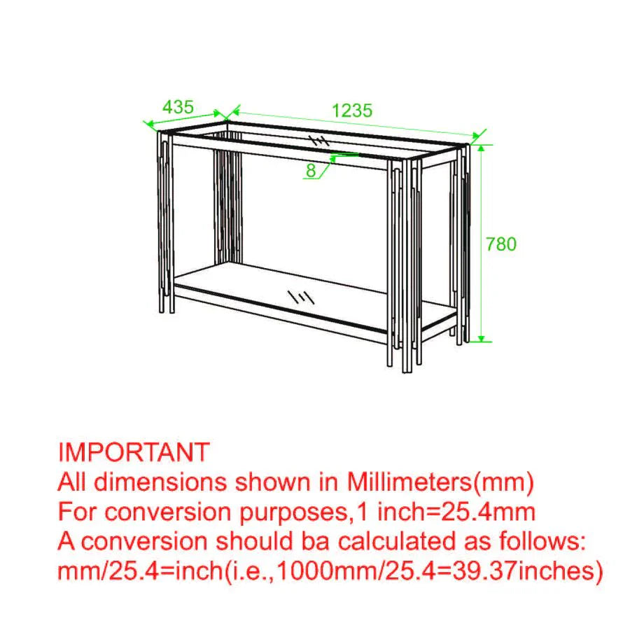 Estrel Console Table in Silver - Furniture Depot